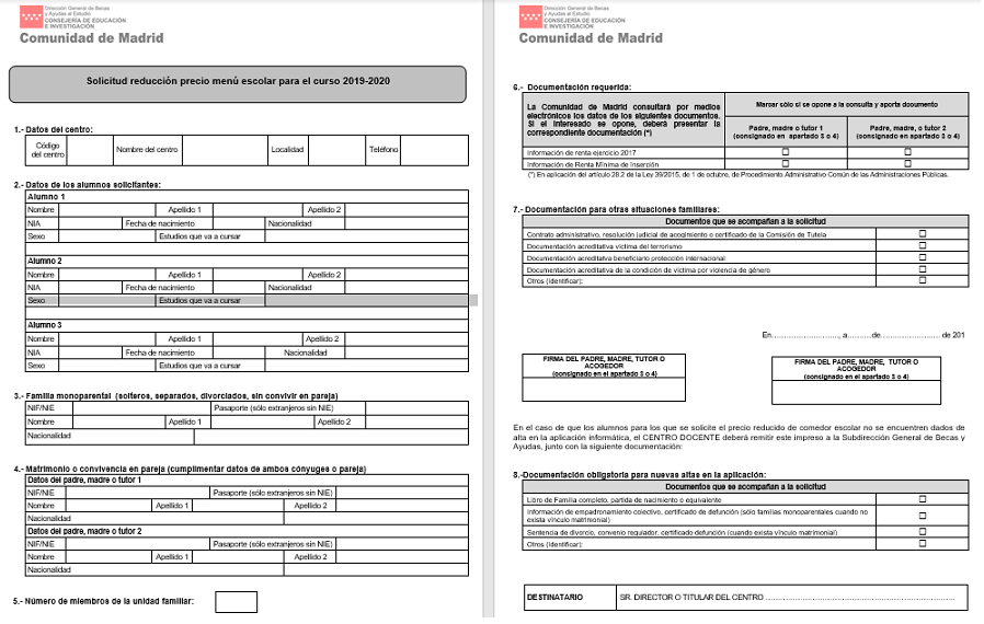 Imagen Post PRECIO REDUCIDO COMEDOR ESCOLAR CURSO 2019/2020